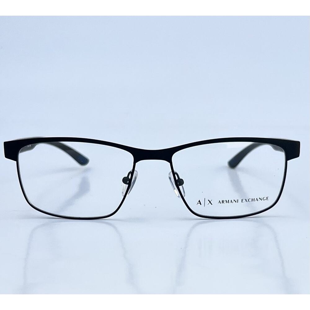 ARMANI EXCHANGE AX1070 Matte Black Rectangle Lightweight Metal Frame 56 17 145 - Picture 3 of 10